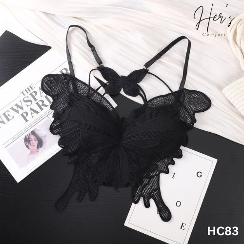 Butterfly Backless Padded Bustier Bra